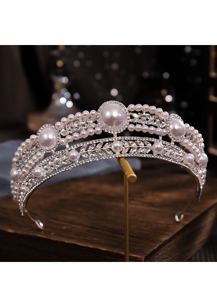 H035 Altın Rengi Kmvexo Lüks Altın Rengi Kristal Inciler Gelin Tiaras Taç Taklidi Pageant Diadem 2021 Saç Bantları Düğün Saç Aksesuarları (Yurt Dışından) indirimleri