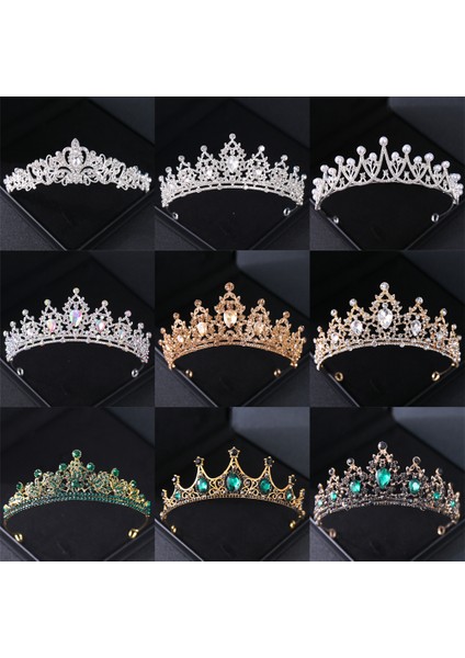 Siyah Barok Vintage Kristal Rhinestone Tiaras ve Taçlar Diadems Bantlar Kadınlar Için Gelin Düğün Saç Aksesuarları Takı Bandı (Yurt Dışından) fiyatları