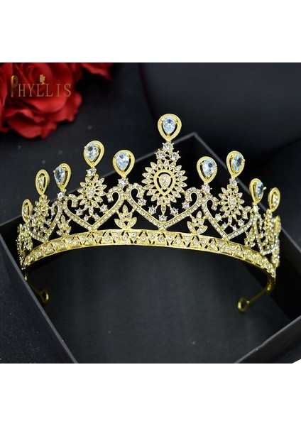 A175 Altın A125 Gelin Taçlar Prenses Kafa Bandı Kristal Gelin Tiaras Tasarımcı Düğün Saç Takı Kraliçe Diadem Başlıklar Kadın Şapkalar (Yurt Dışından)