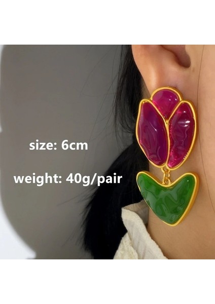 Z1 6 cm Vintage Aşk Kalp Metal Geometri Büyük Damla Küpe Renk Rhinestone Reçine Dangle Küpe Kadınlar Takı Için 2022 Yeni Trendy (Yurt Dışından) fiyatları
