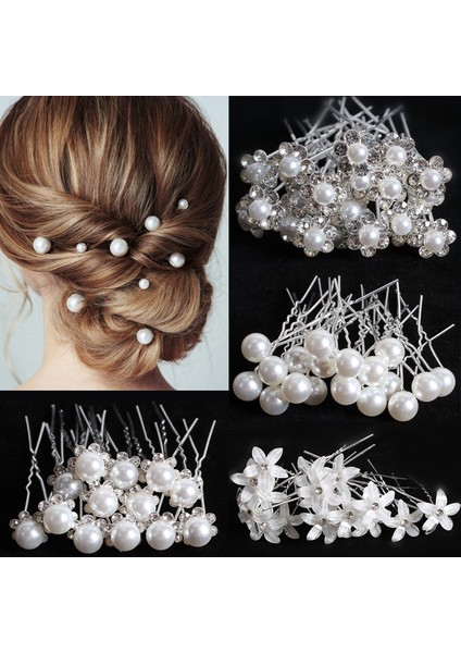 20 Adet Pins Gümüş Renk Inci Taklidi Düğün Saç Combs Saç Aksesuarları Kadın Aksesuarları Için Saç Süsler Takı Gelin Başlığı (Yurt Dışından) indirimleri