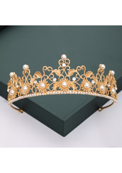 16 Altın Gümüş Renk Tiaras ve Taçlar Düğün Gelin Parti Için Kristal Inciler Diadems Rhinestone Kafa Süsler Moda Aksesuarları (Yurt Dışından)