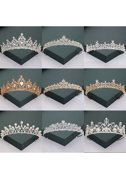 16 Altın Gümüş Renk Tiaras ve Taçlar Düğün Gelin Parti Için Kristal Inciler Diadems Rhinestone Kafa Süsler Moda Aksesuarları (Yurt Dışından) fiyatları