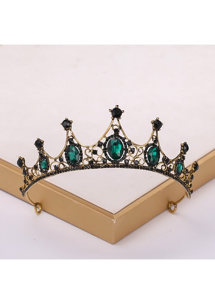 Stil 5 Barok Vintage Siyah Tiara ve Taçlar Kristal Rhinestone Düğün Saç Aksesuarları Kraliçe Prenses Taç Daha Fazla Tasarım Kafa Takı (Yurt Dışından)