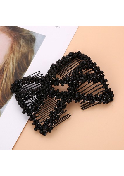 Stil 5 Yeni Kadın Tarak Saç Aksesuarları Inci Boncuklu Elastik Saç Pençe Firkete Sihirli Tarak Up-Do Saç Modeli Bun Maker Aracı At Kuyruğu Saç Modeli (Yurt Dışından)