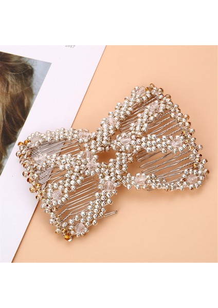 Stil 5 Yeni Kadın Tarak Saç Aksesuarları Inci Boncuklu Elastik Saç Pençe Firkete Sihirli Tarak Up-Do Saç Modeli Bun Maker Aracı At Kuyruğu Saç Modeli (Yurt Dışından) fırsatları
