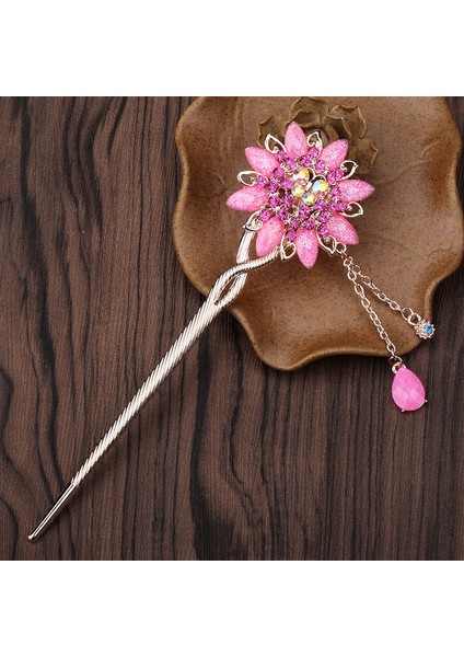 A06-(RENK Rastgele) Vintage Püskül Saç Sopa Tokalar Kadınlar Için Retro Disk Hairsticks Çin Japon Saç Çubuklarını Moda Headdress Takı (Yurt Dışından)