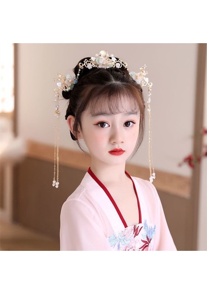PIC10 Hanfu Headdress Püskül Adım Sallayarak Saç Tokası Antika Tarzı Süper Peri Saç Taç Saç Tokası Tam Set Antik Peri Saç Tokası (Yurt Dışından) modelleri