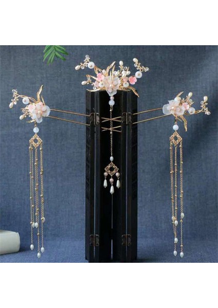 PIC10 Hanfu Headdress Püskül Adım Sallayarak Saç Tokası Antika Tarzı Süper Peri Saç Taç Saç Tokası Tam Set Antik Peri Saç Tokası (Yurt Dışından) indirimleri
