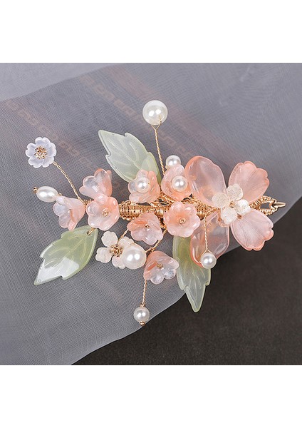Stil 1 Çiçek Saç Klipleri Tiaras Kadınlar Için Çin Hanfu Saç Aksesuarları Taklidi Inci Tokalar Vintage Düğün Gelin Parti Takı (Yurt Dışından)