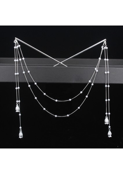 13 Çift Zincir Saç Çatal Inci Püskül Saç Tokası Nunchaku Firkete Çin Tarzı Retro Saç Aksesuarları Hanfu Tiaras Süsler (Yurt Dışından) fiyatları