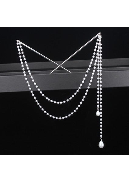 13 Çift Zincir Saç Çatal Inci Püskül Saç Tokası Nunchaku Firkete Çin Tarzı Retro Saç Aksesuarları Hanfu Tiaras Süsler (Yurt Dışından) modelleri