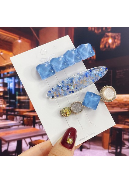 S14 1 Takım Moda Inci Akrilik Saç Klipleri Kadın Kızlar Için Geometrik Tokalarım Tokalar Hairgrips Şapkalar Saç Aksesuarları Takı (Yurt Dışından) modelleri