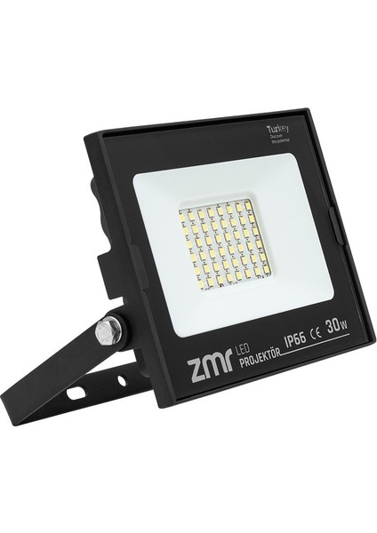 30 Watt 6500K IP66 150* Işık Açısı 220 Volt Siyah Slim Kasa LED Projektör 220 W Siyah 100 W