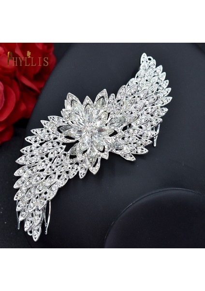 A409 Gümüş A25 Kristal Gelin Saç Takı Rhinestone Pageant Bantlar Gelin Saç Parçası Alaşım Yaprak Tarak Düğün Başlığı Kadınlar Için Tiaras (Yurt Dışından)