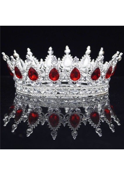 Altın Ab Renkleri Kristal Vintage Kraliyet Kraliçe Kral Tiaras ve Taçlar Erkek/kadın Pageant Balo Diadem Saç Süsler Düğün Saç Takı Aksesuarları (Yurt Dışından)
