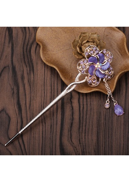 A04-(RENK Rastgele) Vintage Püskül Saç Sopa Tokalar Kadınlar Için Retro Disk Hairsticks Çin Japon Saç Çubuklarını Moda Headdress Takı (Yurt Dışından)