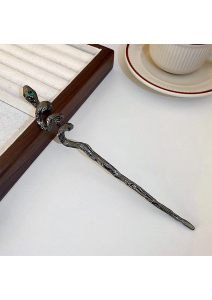 17 Siyah Çiçekler Saç Sopa Çin Tarzı Vintage Metal Tokalar Zarif Saç Tokası Kadın Kızlar Için Moda Şapkalar Aksesuarları (Yurt Dışından)