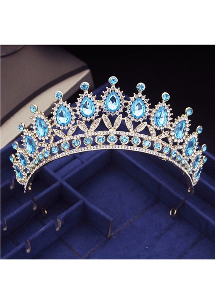 Altın Tam Pembe Muhteşem Pembe Kristal Bantlar Kraliçe Tiaras ve Taçlar Gelin Hairband Kızlar Balo Parti Düğün Saç Takı Aksesuarları (Yurt Dışından) fırsatları