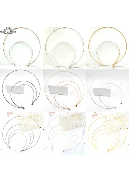 5 Katmanlı Gül Altın Dıy Düğün Taç Saç Aksesuarları Çok Katmanlı Bantlar Taçlar ve Taçlar Lolita Headdress Muhteşem Evlilik Saç Bandı Şapkalar (Yurt Dışından)