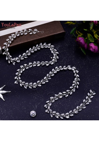 HP394-GOLD Youlapan HP394 Bohem Gelin Saç Aksesuarları Kristal Rhinestone Başlığı Gelin Kafa Bandı Düğün Tiara Saç Takı Şapkalar (Yurt Dışından) modelleri