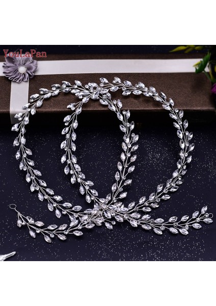 HP394-GOLD Youlapan HP394 Bohem Gelin Saç Aksesuarları Kristal Rhinestone Başlığı Gelin Kafa Bandı Düğün Tiara Saç Takı Şapkalar (Yurt Dışından) fırsatları