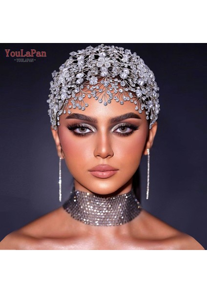 S-Taç Küpe Topqueen HP240 Altın Düğün Saç Takı Lüks Kristal Saç Süsler Taklidi Düğün Taç Kadın Tiara Pageant Bandı (Yurt Dışından) fiyatları