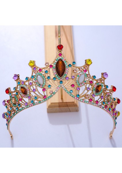 Style4 Barok Düğün Kafa Bandı Kristal Gelin Taçlar ve Tiaras Saç Takı Aksesuarları Kadın Taklidi Şapkalar Kraliçe Diadem (Yurt Dışından)