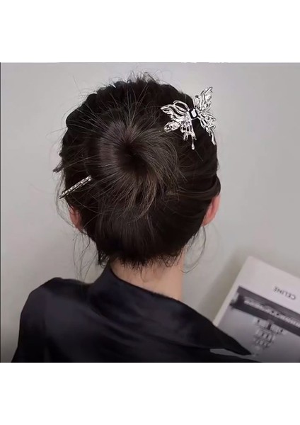 Stil 8 Kadın Zarif Düz Kavisli Firkete Çin Tarzı Metal Saç Tokası Pin Headdress Takı Aksesuarları Düğün Parti Şapkalar (Yurt Dışından) fırsatları