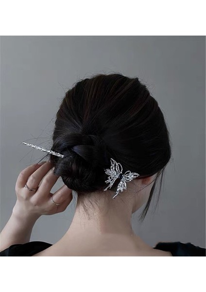 Stil 2 Moda Kelebek Saç Sopa Kadınlar Için Kabuk Saç Tokası Pimleri Minimalist U Şekli Kızlar Tokalar Saç Bun Maker Şapkalar (Yurt Dışından) modelleri