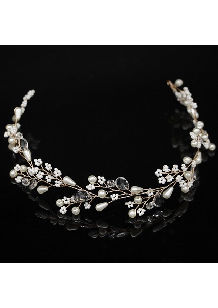 GKY1824 Gelin Düğün Saç Aksesuarları Kristal Inci Bantlar Saç Vine Saç Süsler Gelin Nedime Headdress Hairband Takı (Yurt Dışından) modelleri