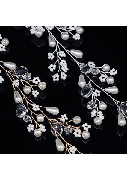 GKY1824 Gelin Düğün Saç Aksesuarları Kristal Inci Bantlar Saç Vine Saç Süsler Gelin Nedime Headdress Hairband Takı (Yurt Dışından) indirimleri