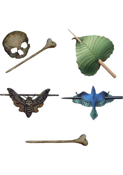 1 Adet Skul2 Cadılar Bayramı Retro Cadı Saç Tokası Ejderha Ölüm Kafa Kafatası Güve Saç Sopa Celtics Gotik Firkete Pagan Saç Takı Hediye (Yurt Dışından) modelleri