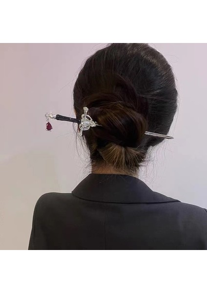 D3 2022 Yeni Punk Yakut Kolye Kılıç Firkete Çin Basit Saç Sopa Kadınlar Için Dıy Saç Modeli Saç Çanak Aksesuarları Moda (Yurt Dışından)