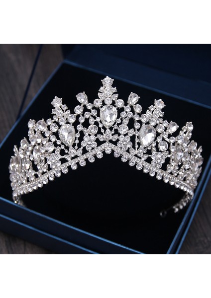 H001 Gümüş Kırmızı Kmvexo Avrupa Yeşil Kristal Tiaras Vintage Siyah Rhinestone Pageant Taç Barok Gelin Düğün Saç Takı Aksesuarları Hediye (Yurt Dışından) indirimleri