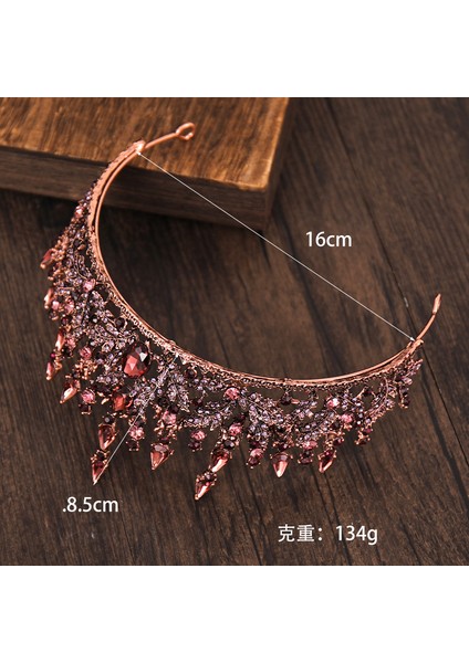 Bir Kelebek Bantlar Mor Kristal Lüks Taç Gelin Tacı Prenses Kadın Gelin Headdress Düğün Saç Takı Aksesuarları (Yurt Dışından) fiyatları