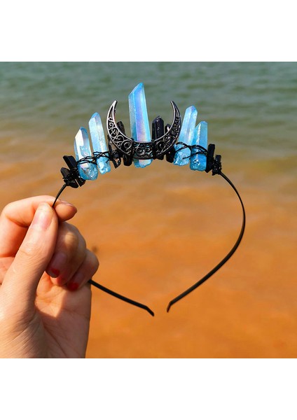 BF043 Renkli Kristal Yuvarlak Tiaras Düğün Taç Gelin Headdress Rhinestone Diadem Kafa Saç Aksesuarları Moda Lüks Takı (Yurt Dışından) fırsatları
