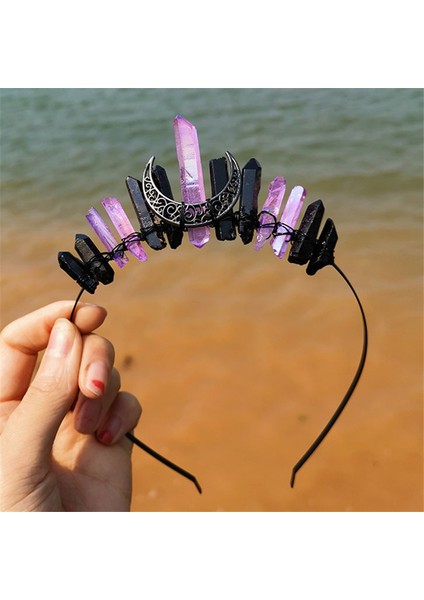 BF043 Renkli Kristal Yuvarlak Tiaras Düğün Taç Gelin Headdress Rhinestone Diadem Kafa Saç Aksesuarları Moda Lüks Takı (Yurt Dışından) indirimleri