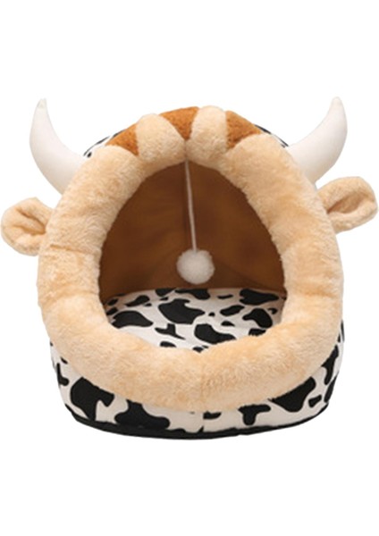 Pet Kedi Evi Köpek Yatakları Mağara Yuvası Kapalı Kış Ll Siyah - Beyaz (Yurt Dışından) fiyatları