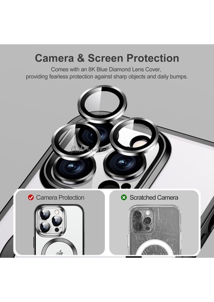 Apple iPhone 15 Pro Orta Logo Gösteren Arkası Şeffaf Kenarları Renkli Titanium Telefon Kılıfı fiyatları