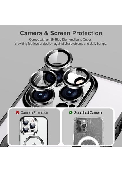 Apple iPhone 15 Pro Orta Logo Gösteren Arkası Şeffaf Kenarları Renkli Titanium Telefon Kılıfı fiyatları