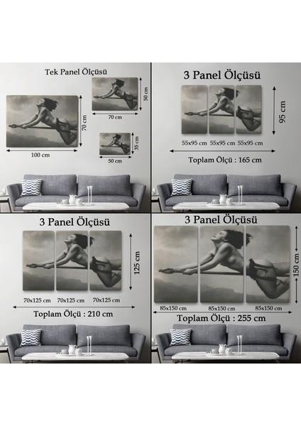 Süpürgeye Binen Çıplak Cadı Tablo, Cadılar Bayramı Gotik Tablo, William MORTENSEN-5395 indirimleri