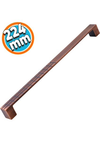 Mobilya Mutfak Dolabı Banyo Çekmece Dolap Kapak Kulpu Kulbu Antik Bakır 224 mm Metal Kulp