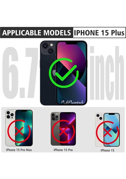 Apple iPhone 15 Plus Orta Logo Gösteren Arkası Şeffaf Kenarları Renkli Titanium Telefon Kılıfı