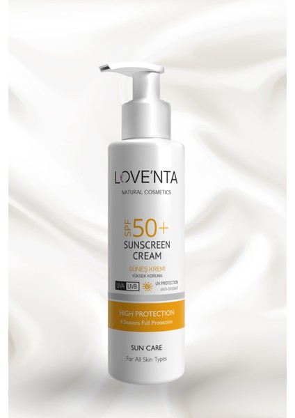 50+ Spf Yüksek Korumalı Güneş Kremi - Alkol, Paraben, Parfüm İçermez 100 ml