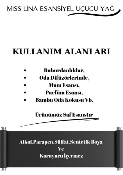 Miss Lina 4 Al 3 Öde Fırsat Uçucu Yağ ,buhurdanlık Yağı, Doğal Uçucu Yağ, Oda Kokusu, Aromaterapi Yağ