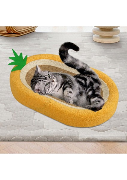 Kedi Tırmalama Yatağı Oval Salon Kedi Tırmalama Pedi Yavru Kedi Eğitim Oyuncak Için Kapalı (Yurt Dışından)