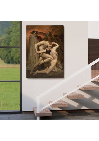 Dante ve Virgil Cehennemde William Adolphe Bouguereau Klasik Kanvas TABLO-5265