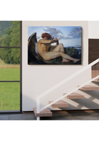Alexandre Cabanel Fallen Angel's Eyes Kanvas Duvar Sanatı, Klasik Sanat TABLO-5385 indirimleri