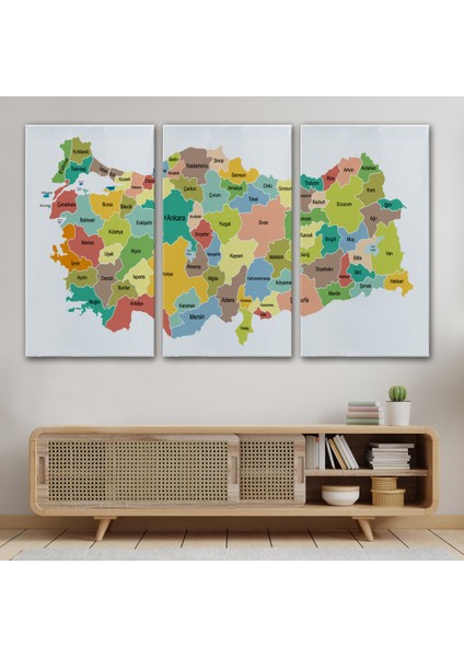 Türkiye Haritası Kanvas Tablo Eğitici ve Öretici Dekoratif Tablo Tablo 3118 modelleri